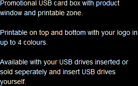 USB Packaing info