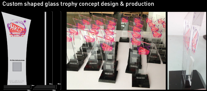 Custom shaped trophies