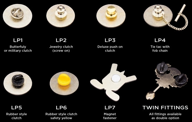 Lapel pin fittings